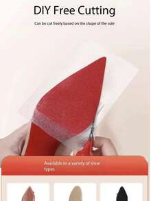 1pc High Heel Sole Anti-Skid Pad, Sole Protector,Hiking Gear,Boots For Women,Travel Essential,Shoe Accessories,Shoe Mat,Anti-Skid Enhancement Noise Reduction Self-Adhesive Trimmable Wear-Resistant. - Multicolor - View 7