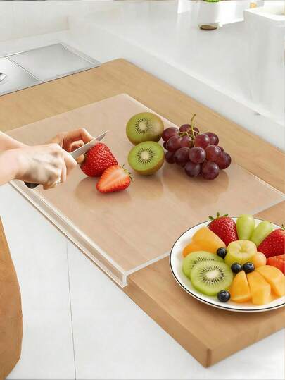 1 tấm thớt acrylic dùng cho mặt bàn bếp, thớt thái rau củ, thớt chống trầy xước, dùng để bảo vệ mặt bàn bếp, đồ dùng nhà bếp, phụ kiện nhà bếp