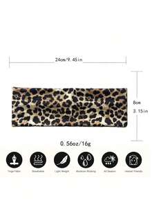 Retro Leopard Print Headband, Fashionable Street Hot Girl Headdress, Sweat-Absorbing Elastic Headband For Sports, Sweet And Cool Hot Girl Leopard Print Headband, Elastic Fashion European And American Retro Headband, Fabric, Sports, Yoga Sweat-Proof Headband, Bathroom Wash, Face Wash Essential, Shopping, Travel, Business Trip, Work, Dining Essential Women Bandanas Makeup Hair Accessories Spa Hair Bands,Festival,Birthday - Multicolor - View 10
