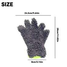 Chenille Cleaning Kit: Waterproof Fleece Car Wash Mitt, Specialized Car Brush, Lint-Free Rags & Wheel Cleaning Towels – Non-Scratch & Paint- - Multicolor - View 2