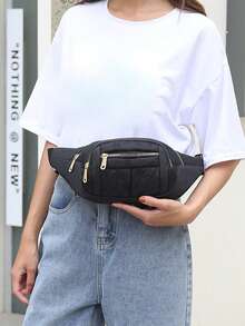 男女通用多功能大容量防水腰包，经久耐用，适合商务和建筑工地使用（图案随机裁剪） - 彩色 - 查看 3