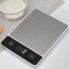 1pc 10kg/22lb Digital Kitchen Scale - Stainless Steel, Easy To Clean, Suitable For Baking And Cooking, Measures In G/Oz With 1g Precision, LCD Display, Tare Function, Batteries Not Included (2*AAA) - Multicolor - View 13