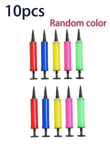 1pc/5pcs Manual Air Pump, Portable Plastic Balloon Inflator, Suitable For Birthday Party, Back To School, Valentine's Day (Random Color)