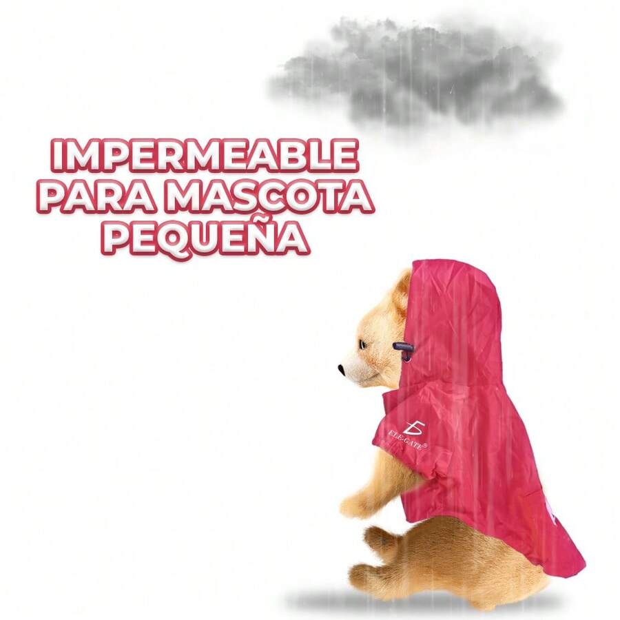 Chaqueta impermeable para perro con cierre y tiras ajustables - Multicolor - Ver 1