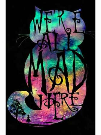 1套5D DIY钻石画套装 - 彩色猫咪主题，圆形钻石，帆布刺绣十字绣工艺品，手工家居办公室墙面装饰礼品