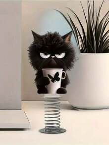 Cute Cat Desk Decor, Suitable For Desktop Spring Decoration, Ideal Gift For Parents And Friends - one-size - View 3