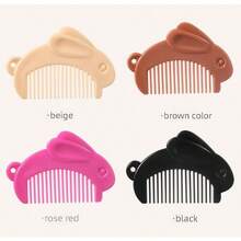 1pc Cute Mini Cartoon Rabbit Shaped Comb, Portable Small Hair Brush. Ideal For Travel And Storage. Best Choice As New Year Party Gift. - Multicolor - View 10