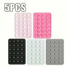 5pcs Square Silicone Suction Cup Phone Case Backs, 24pcs Large Silicone Phone Suction Cups - Multicolor - View 3