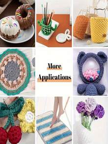 250g/Ball Thick Handmade Knitting Yarn (Chunky) - Extra Large Chunky Roving, Suitable For DIY Knitting Bags, Baskets, Blankets, Rugs - Handcraft Knitting & Handbag Making Material, DIY Wallet Crafting - Multicolor - View 6