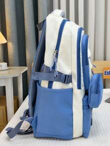 Unisex Nylon Zipper Backpack, Large Capacity Multi-Function Backpack, Suitable For Various Occasions And Daily Use - 9022 - View 2