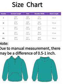 大码男士休闲字母和图案印花长袖连帽卫衣，秋冬款，2000 年代风格