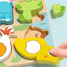Papan Puzzle Kayu 3D / Mainan Edukasi Montessori untuk Pembelajaran Dini - Bentuk Hewan dan Kendaraan, Mainan Edukasi untuk Penalaran Spasial dan Pengembangan Otak, Struktur Kayu Lunak yang Tahan Lama, Permainan Kreatif dan Pembelajaran Kognitif, Meningkatkan Koordinasi Mata-Tangan, Hadiah Ulang Tahun Anak, Hadiah Natal - Olive Green - View 11