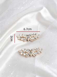 2 piezas Accesorio de zapato elegante con forma de corona de flores de metal con cristales, desmontable, en color plateado/dorado, adecuado para tacones altos, zapatos, zapatos de boda, zapatos de novia, zapatos de cristal en blanco, negro, naranja, rojo - Dorado - Ver 5