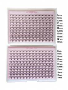 Eid 20D, 660 Cluster Lashes - Soft And Natural, Pointy Base Premade Fans, C / D Curl, 0.05mm Thickness, 8-15mm / Mixed Length, With 10Pcs Eye Pads,10Pcs Eyelash Brushes,10Pcs Adjustment Rod,10Pcs Glue Cup, Easy Application, Versatile Lengths, High Quality Lashes - Black - View 4