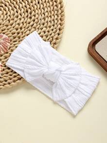 5pcs/Pack Multicolor Floral Print Bow Baby Headbands, Super Cute & Fashionable, Soft & Breathable For Infant, Ideal For Photos & Gifts - White Light Blue-green Series - View 4