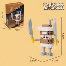 Tung Tung Sahur Character Building Blocks Toy, Tralalero Tralala, LiriLi Larrla, Boneca Ambalam Character Building Blocks Toy, Party Gift - Multicolor - View 21