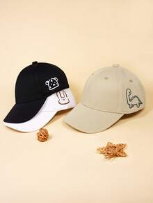 1/3 chiếc mũ lưỡi trai in hình động vật dễ thương, thời trang, nhẹ, chống nắng, có thể điều chỉnh, phù hợp cho các hoạt động thể thao ngoài trời và mặc hàng ngày. - Nhiều màu - Xem 5