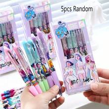 2/3/4/5/6支装 KPOP 女团可擦圆珠笔，0.5mm 蓝/黑笔芯随机发送，考试用按动笔，签名笔，学习笔，学生奖品，礼物，学校办公用品 - 彩色 - 查看 15