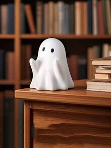 1个趣味幽灵笔筒，幽灵雕像造型，适用于办公桌收纳、学习用品收纳、化妆刷收纳，趣味桌面整理配件，办公用品礼品，办公配件 - 彩色 - 查看 11