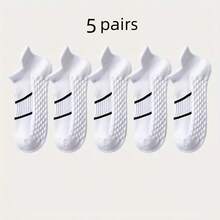 5 Pairs Unisex Sports Ankle Socks, Spring/Summer/Autumn - Multicolor - View 11