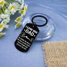 1件男士圣诞礼物，酷老爸钥匙扣，送给爸爸的圣诞礼物，女儿儿子送的礼物，我爱你礼物，父亲节感谢礼物，装饰品 - 黑色 - 查看 3