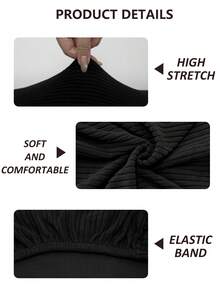 1pc Milk Silk Wrap-Around Bed Skirt, Solid Color Or Printed, 4-Sided Elastic Bed Skirt, Suitable For Bedroom Home Decor - Black - View 6