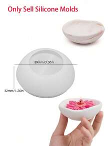 1 pieza Molde de silicona en forma de tazón asimétrico, plato para joyas, molde de concreto para macetas, decoración del hogar, manualidades DIY - Molde de cuenco irregular - Ver 2