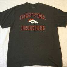Denver Broncos ANFL Team Apparel Grey T-Shirt Mens Size XL - 黑色 - 查看 1