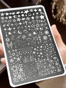1Pc Sun Moon Star Nail Plates Stamping Set Printing Templates Nail Art Plates For DIY Print Manicure Salon Design Gift Supplies - Multicolor - View 3