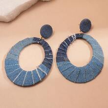 1 Pair Western Cowboy Punk Style/Casual Fashion Exaggerated Earrings, Handmade Oval Cowgirl Earrings, Suitable For Daily Wear Or Parties, A Gift For Women - Punk Cowboy - View 10