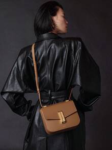 Classic, Square Mini Leather Bag |     With Saddle Silhouette, Perfect Individual Daily Bag - 黑色 - 查看 2