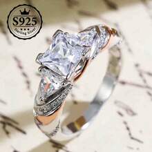 1枚S925纯银编织纹理女士结婚戒指，独特设计，适合宴会、婚礼、日常佩戴，亦可作为母亲节礼物。 - 銀色 - 查看 4