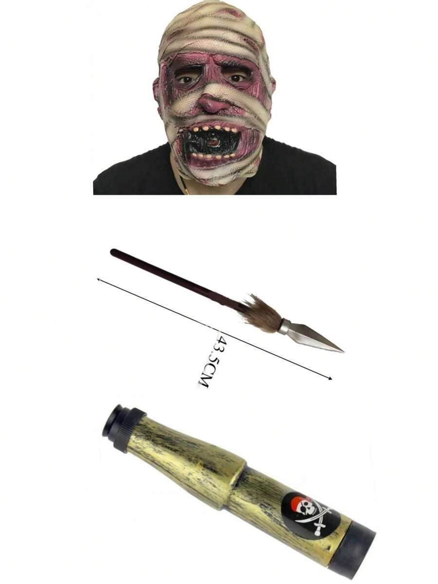 Party Costume Performance Supplies Mummy Mask Binoculars Props - Multicolor - View 1