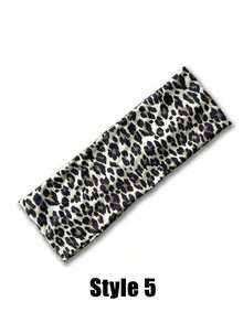 Retro Leopard Print Headband, Fashionable Street Hot Girl Headdress, Sweat-Absorbing Elastic Headband For Sports, Sweet And Cool Hot Girl Leopard Print Headband, Elastic Fashion European And American Retro Headband, Fabric, Sports, Yoga Sweat-Proof Headband, Bathroom Wash, Face Wash Essential, Shopping, Travel, Business Trip, Work, Dining Essential Women Bandanas Makeup Hair Accessories Spa Hair Bands,Festival,Birthday - Multicolor - View 14