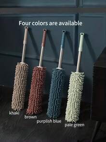 1个羽毛掸子，可伸缩天花板蜘蛛网清洁工具，静电除尘掸，适合万圣节和圣诞节清洁，带雪尼尔伸缩掸子 - 彩色 - 查看 2