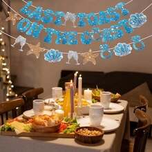 Last Toast On The Coast Bachelorette, Blue Bachelorette Party Decorations, Party Decorations Include Monogrammed Banners, Balloons(A) - B - Xem 7