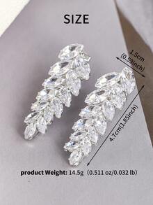 Sparkling Silver Hair Clip With Crystal Stones Lightweight Rhinestone Hairpin For Women