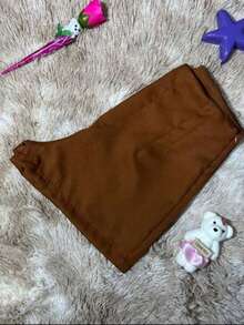 SHORSTS FEMENINO ALFATARIA SIN BOLSO SUPER CONFORTABLE SHORTS QUE CONVINA CON TUDO SIPER EN LADO IZQUIERDO - Marrom - Visão 3