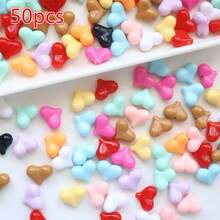 亚克力迷你奶油色爱心DIY手工串珠手机链吊坠手链材料 - 彩色 - 查看 10