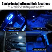 2个触摸式氛围灯，5V 150mAh 6SMD USB车载触摸吸顶灯，高亮度霓虹灯，高亮LED灯芯，迷你便携，易于安装，多功能且适用广泛 - 2件 - 查看 8