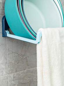 1pc Foldable Washbasin Rack, Wall-Mounted Bathroom Basin Holder, No Drilling Required - Multicolor - View 10