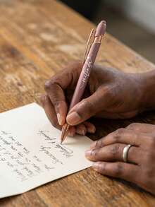 Customized Wedding Signature Pen With Name, Personalized Neutral Pen, Customized Interesting Nurse Pen, Customizable Couple Pen, Teacher Pen, Smooth Writing Ballpoint Pen, Engraved Business Ballpoint Pen, Suitable For Birthday Gifts, Teacher's Day, Office, Creative Gifts For Him/Her, Students, Workers - Multicolor - View 8