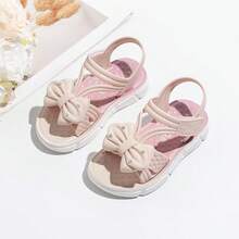 New Cute Floral Bow Kids Sandals, Non-Slip Fashion Versatile Daily Wear Shoes - Pink - View 11