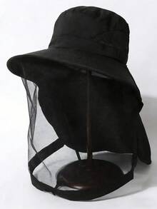 1pc Summer Sun Hat Wide Brim UV Protection Unisex Bucket Hat With Neck Flap For Men & Women Outdoor Hiking Fishing Boonie Hats (Due To Different Production Batches, The Style Of The Adjustment Buckle Is Not Fixed And Will Be Shipped Randomly.) - C - View 19