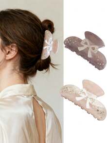 1pc Women's Summer New Rhinestone Starfish Hair Clip, Acetate Hair Claw, 3D Acetate Colorful Hair Clip, Hair Accessory, Valentine's Day Gift For Girlfriend Fashion Hair Clutch Women Bandanas Winter Hair Accessories - Multicolor - View 15