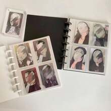 1pc Transparent Photo Card Album, DIY, Minimalist Elegant Home Photo Album, 3-3.5 Inch Kpop Star Photo Card Loose-Leaf, Photo Card Book, Transparent Heart Hollow Loose-Leaf Buckle, Thickened Ultra-Clear Loose-Leaf, Acid-Free, PVC-Free, Idol Photo Card, Photo Card, Anime & Game Character Photo Card Display Album - Clear - View 1