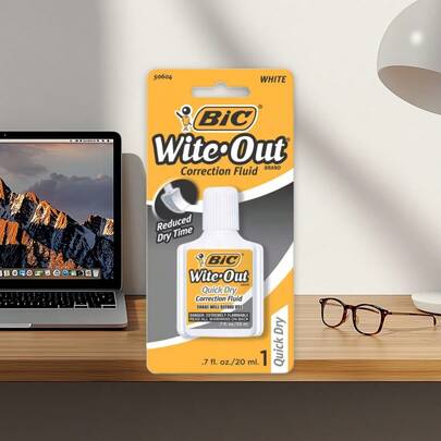 BIC Wite-Out Correction Fluid, 0.7oz: White Liquid Correction For Office & Art, Single Pack