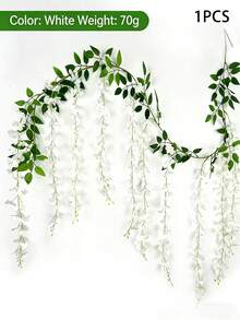 1 根 2 米长人造紫藤花藤，紫藤花环装饰，适用于家居花园、户外婚礼拱门、派对、情人节、主题派对 - 彩色 - 查看 8