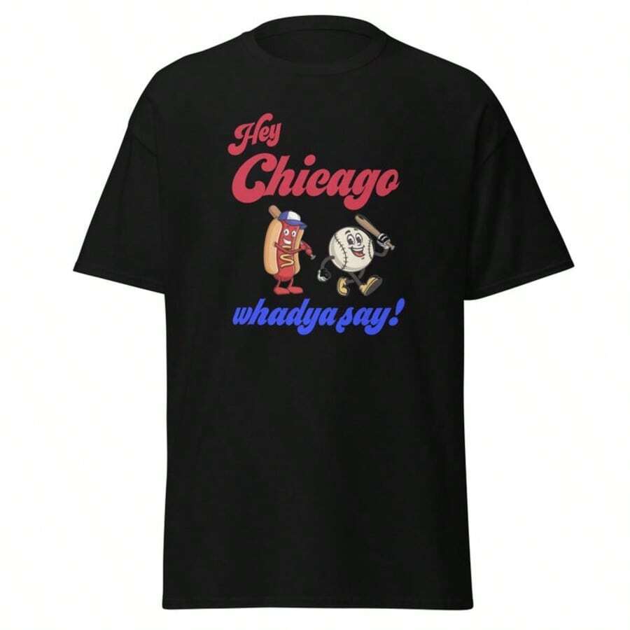 Chicago Cubs Fan Tee_ Wrigleyville Game Day T-Shirt - 黑色 - 查看 1