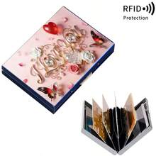 Stainless Steel RFID Blocking Metal I LOVE YOU Pattern Wallet For Men Stylish Black Metallic Card Holder With Multi Compartment Design Perfect Fathers Day Gift Polished Finish Silvery Tone Women Metal Card Case Valentine's Day Gift,The Best Choice To Give To Your Significant Other On Valentine's Day - Multicolor - View 24